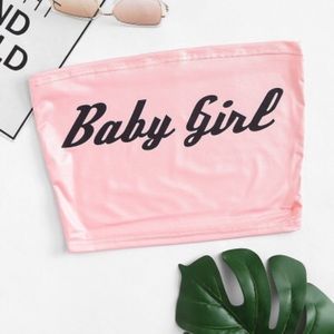 Baby girl! Cute bubble gum pink tube top